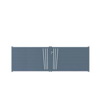 Portail battant PISE soleil aluminium H.129 x l.400 gris anthracite RAL 7016 FS Main Image