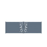 Portail battant Aluminium Pise décor feuille-Lapeyre