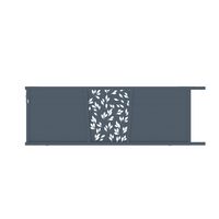 Portail coulissant PISE feuille alu H.123 x l.350 gris anthracite RAL 7016 FS Main Image