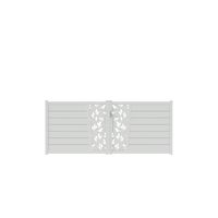 Portail battant PISE feuille alu H.129 x l.300 blanc neige RAL 9016 brillant Main Image
