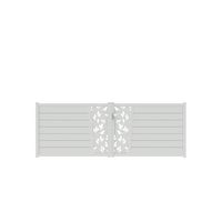 Portail battant PISE feuille alu H.129 x l.350 blanc neige RAL 9016 brillant Main Image