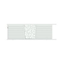 Portail coulissant PISE feuille alu H.123 x l.350 blanc RAL 9016 brillant Main Image