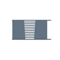 Portail coulissant Aluminium Pise avec barreaux-Lapeyre
