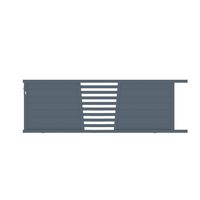 Portail coulissant PISE barreau alu H.123 x l.350 gris anthracite RAL 7016 FS Main Image