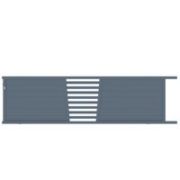 Portail coulissant PISE barreau alu H.123 x l.400 gris anthracite RAL 7016 FS Main Image