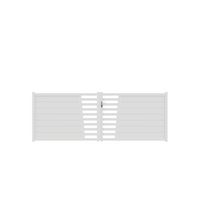 Portail battant PISE barreau alu H.129 x l.350 blanc neige RAL 9016 brillant Main Image