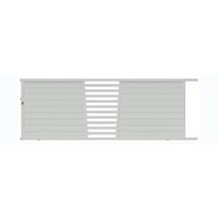Portail coulissant PISE barreau alu H.155 x l.400 blanc RAL 9016 brillant Main Image