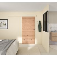Porte coulissante NAIADE chêne plaqué avec usinage trou poignée - Lapeyre