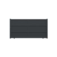 Portail coulissant ENNA aluminium H.160 x l.325 gris anthracite RAL 7016 Main Image