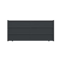 Portail coulissant ENNA aluminium H.160 x l.375 gris anthracite RAL 7016 Main Image