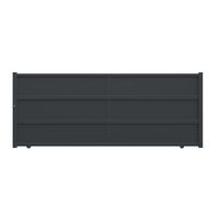 Portail coulissant ENNA aluminium H.160 x l.425 gris anthracite RAL 7016 Main Image