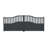 Portail battant VILDAN aluminium H.160 x l.400  gris anthracite RAL 7016 droit Main Image