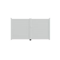 Portail battant VINH aluminium H.166 x l.300 blanc RAL 9016 droit Main Image