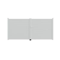 Portail battant VINH aluminium H.166 x l.350 blanc RAL 9016 droit Main Image