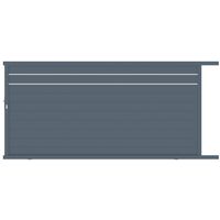 Portail coulissant AOSTE alu H.174 x l.350 gris anthracite RAL 7016 structuré Main Image