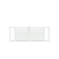 Portail battant CATANE moucharabieh alu H.136 x l.350 blanc RAL 9016 brillant G Main Image