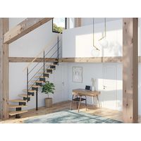 Echelle gain de place droit London hêtre - Escaliers