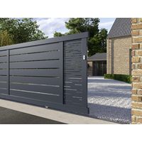 Portail coulissant Aluminium Catane ligne horizontale-Lapeyre
