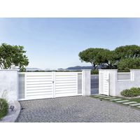 Portail coulissant Aluminium Catane décor moucharabieh sur-mesure-Lapeyre