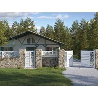 Portillon aluminium Catane décor galet-Lapeyre