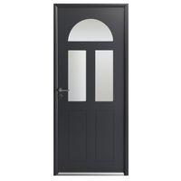 Porte d'entrée Anita Aluminium poignée Iris -Lapeyre