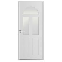 Porte d'entrée ** Alu ANITA Blanc 9016 satiné + Barillet+ Poignée -H.215 x l.90G Main Image