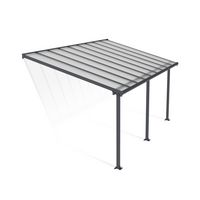 Pergola adossée OLYMPIA aluminium gris H.260 x p.294 x l.546 LDD Main Image