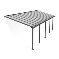 Pergola adossée OLYMPIA aluminium gris H.260 x p.294 x l.851 LDD Main Image