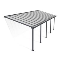 Pergola adossée OLYMPIA aluminium gris H.260 x p.294 x l.915 LDD Main Image