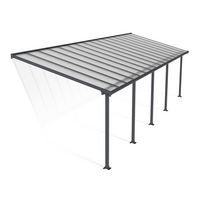 Pergola adossée OLYMPIA aluminium gris H.260 x p.294 x l.971 LDD Main Image