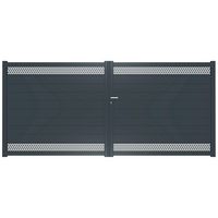 Portail battant VAHINA aluminium H.181 x l.400 gris anthracite RAL 7016 Main Image