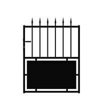 Portillon battant SAVIGNE acier noir 9005 prépeint H.120x l.100 poussant droit Main Image