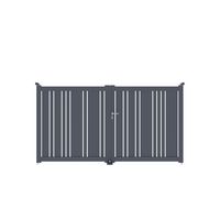 Portail battant VALERIAN aluminium H.160 x l.300 gris anthracite RAL 7016 FS D Main Image