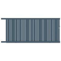Portail coulissant VALERIAN alu H.160 x l.350 gris anthracite RAL 7016 FS G Main Image