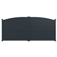 Portail battant VALMA aluminium H.160 x l.350 droite gris anthracite RAL 7016 Main Image