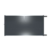 Portail coulissant aluminium VALMY gris anthracite H.182 x l.350 droite Main Image
