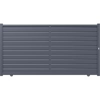 Portail coulissant VITTORIO aluminium H.171 x l.325  gauche gris ant RAL 7016 Main Image