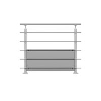 Kit de 4 fixations pour protection basse Lisseo en aluminium | Lapeyre