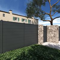 Pack 3 lames pleines clôture Valeda aluminium sur mesure | Lapeyre