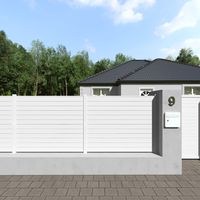 Pack 3 lames pleines clôture Valeda aluminium sur mesure | Lapeyre