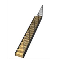 Escalier Esteban Droit Chêne Fera  h.286 R.292 droite Main Image