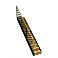 Escalier Esteban Droit Chêne Fera bois Moyen h.274 R.271 Gauche Main Image