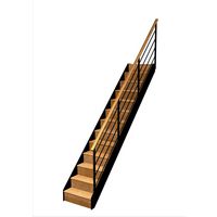 Escalier Esteban Droit Hêtre Eva Moyen h.274 R.271 droite Main Image