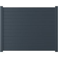 Pack 3 lames fines pleines clôture Valeda aluminium | Lapeyre