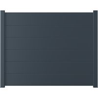 Pack 3 lames fines pleines clôture Valeda aluminium | Lapeyre