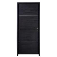 BP ROXIE *** Noir inserts Inox - Huisserie 90 - Ame Aggloméré -H.204 x l.73 G Main Image