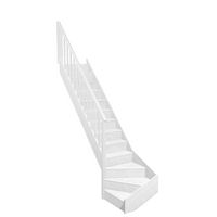 Escalier Faubourg 1/4 t. bas Chêne Idéal Blanc h.274 R.280 Gauche Main Image