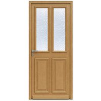Porte d'entrée ANNE-EVA bois exotique -Lapeyre