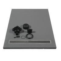 Receveur à carreler LINEAL l.120 x P.90 sortie horizontale + barrette inox Main Image