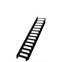 Escalier Ouessant Droit Hêtre S/Rampe Noir h.274 R.290 Droite Main Image